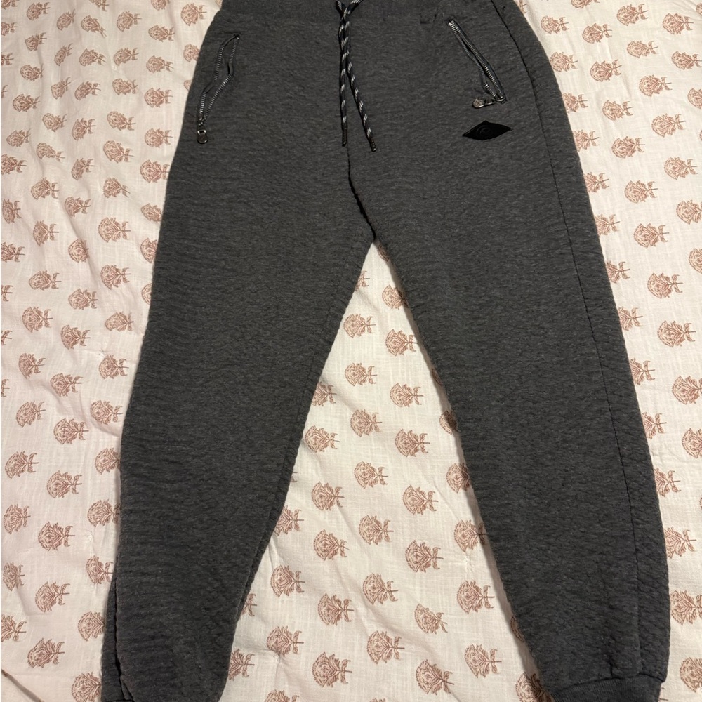 Shades of Black Jogger Pants with Zipper Detail
